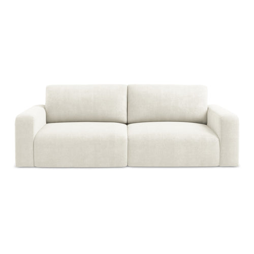 LaMiaSofa 3-zits slaapbank Ostia - chenille stof - wit - 244x102x79
