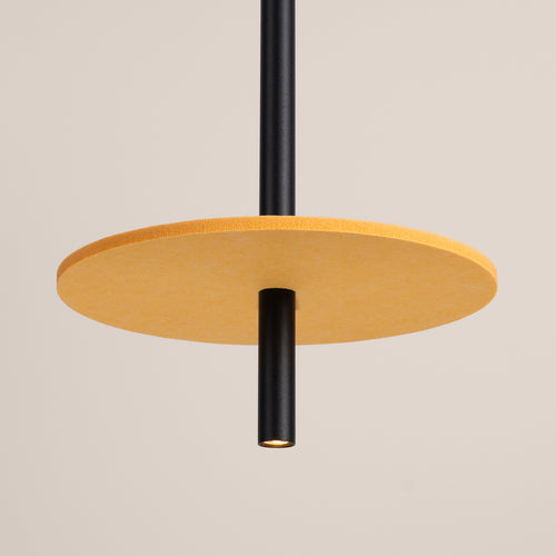 Sollux Lighting Hanglamp FELTRO 1 zwart/geel - 30x30x126cm