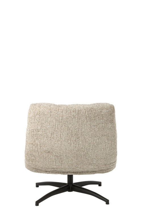 J-Line Gestoffeerde chaise longue - stof - ecru