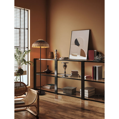 Nova Luce CAPA Vloerlamp naturel, zwart, bruin E27 1x12W