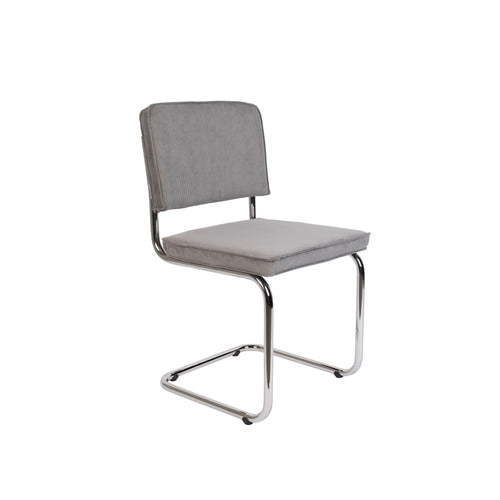 Zuiver Ridge Rib Eetkamerstoelen Lichtgrijs - Set van 2 - vtwonen shop