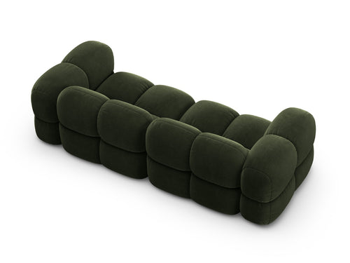Cosmopolitan Design Bank Loretto 4-zits, flueel groente - 100x250x68cm