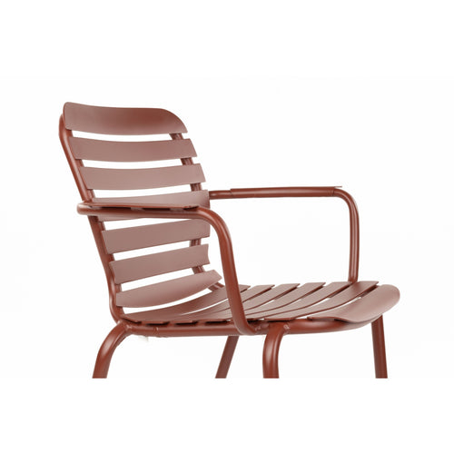 Zuiver Vondel Tuinstoel met Armleuning Rood - set van 2