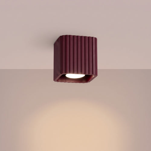 Sollux Lighting Plafondlamp RIFF 1 bordeaux GU10 - 10x10x10cm