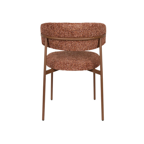 Housecraft Living Claes Eetkamerstoelen Gemêleerd Terra/ rood - Set van 2