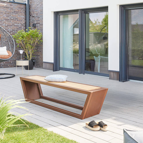 HOME DELUXE Stalen zitset KOBON Bruin - Made in Germany - 1 x bank - vtwonen shop