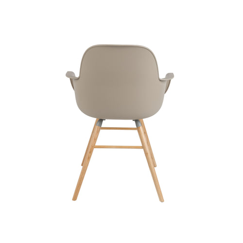 Zuiver Albert Kuip Eetkamerstoelen Armleuning Taupe - Set van 2