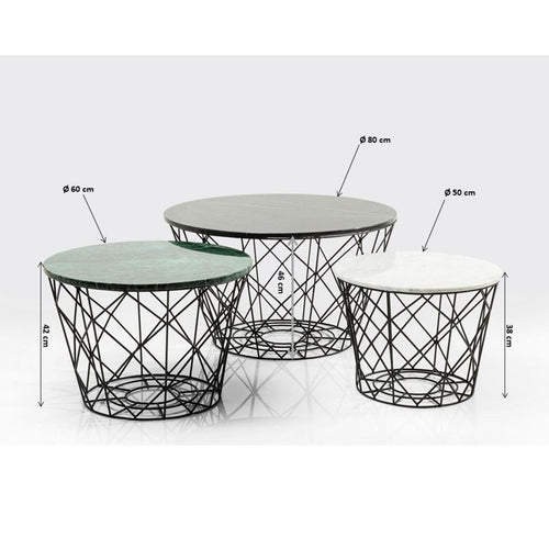 Kare Design Salontafel East Round (3/Set) - vtwonen shop