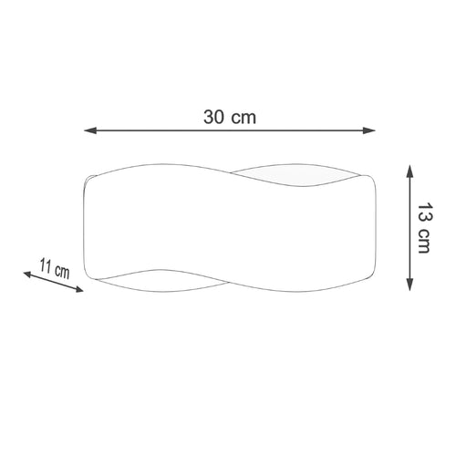 Sollux Lighting Wandlamp TILA 30 zwart - 30x11x13cm