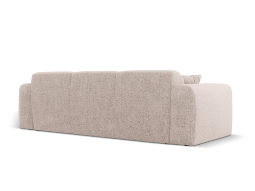 Cosmopolitan Design Bank Nolio 3-zits, chenille, beige - 95x235x72cm