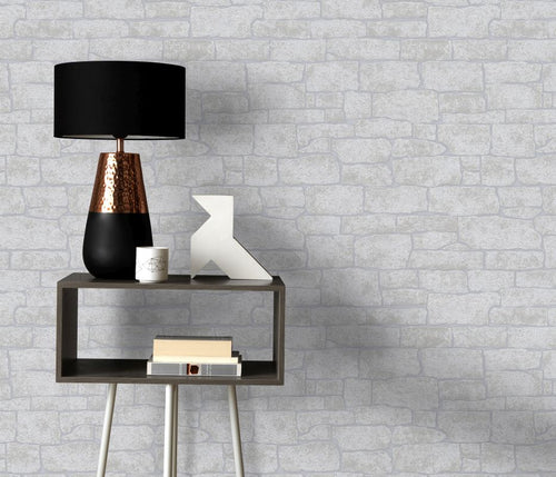 Erismann behang steen grijs - 53 cm x 10.05 m - 661384 - vtwonen shop