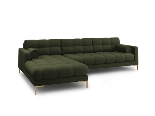 Cosmopolitan Design linker hoekbank Bali 5-zits, structurele stof, groente - 185x293x75cm