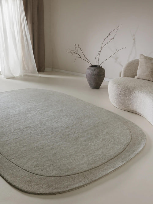 benuta wollen vloerkleed Shape - grijs - 160x230 cm