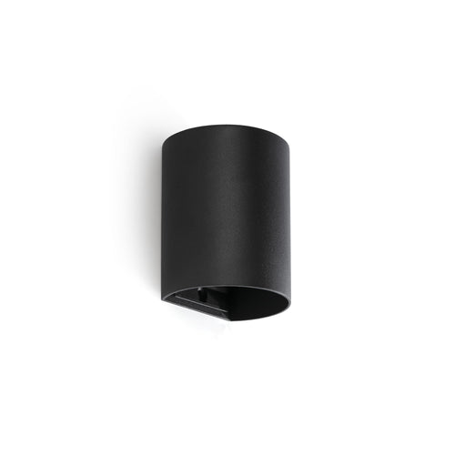 Faro Sole Round Wandlamp zwart 1x GU10