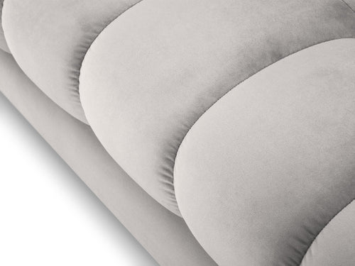 Cosmopolitan Design rechter hoekbank Bali 5-zits, flueel, geld - 185x293x75cm