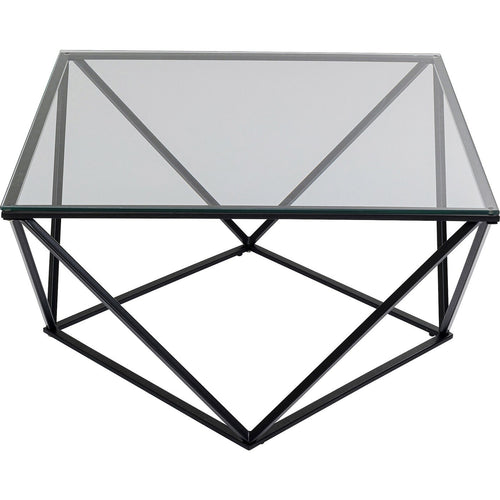 Kare Design Salontafel Cristallo 80x80cm zwart