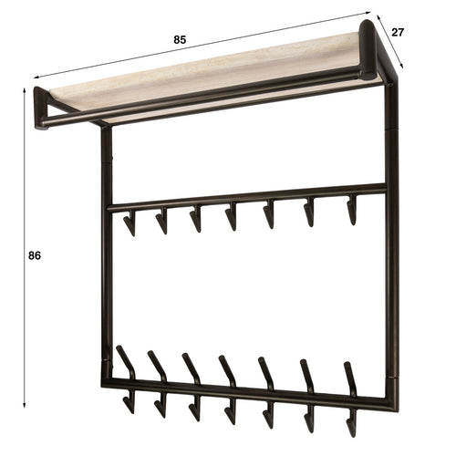 Giga Living Kapstok Terra - Travertin - 85x27x85cm