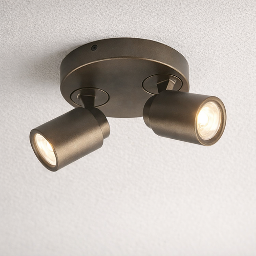 Freelight spot Razza - 2 lichts - 17  x 14   cm - brons goud