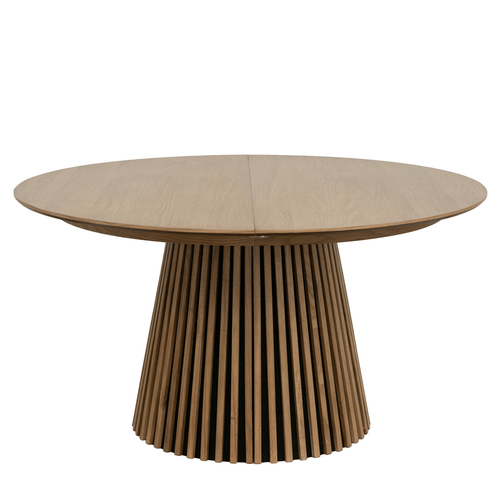 Furnhouse uitschuifbare eettafel Svendborg - Natuurlijk eikenhout - Ø 120/220x120 cm