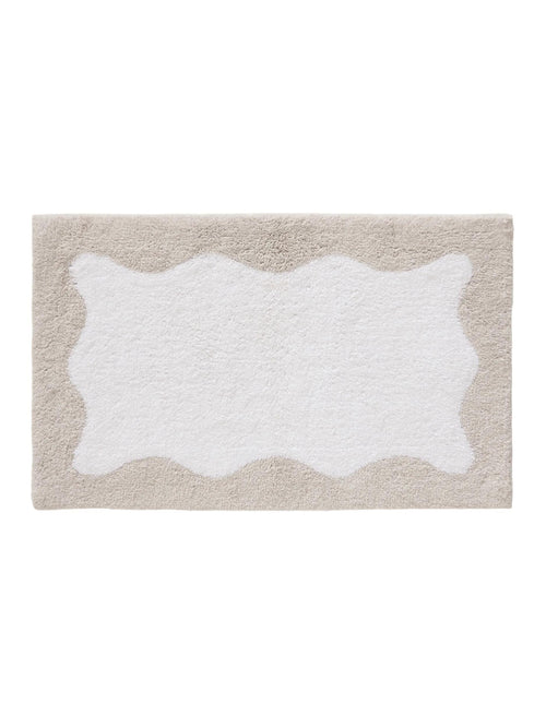 benuta badmat Cara - grijs/wit - 50x80 cm