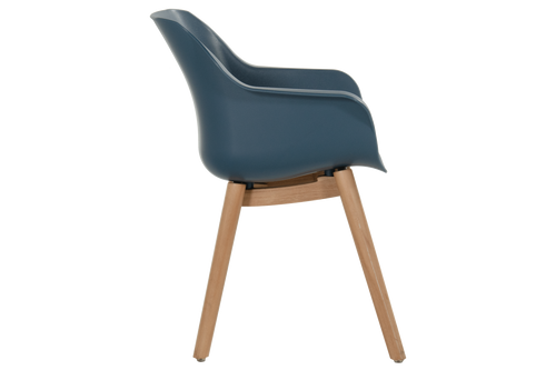 Hartman Tuinstoel Sophie Teak - Donkerblauw Kunststof/Hout - Set Van 2 - vtwonen shop