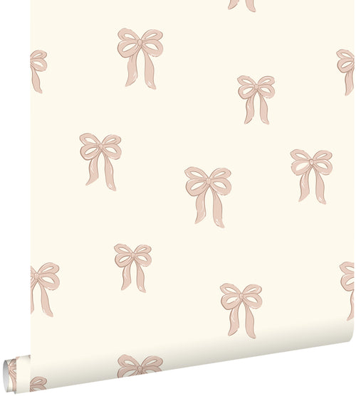 ESTAhome behang strikjes licht roze - 50 x 900 cm - 131433