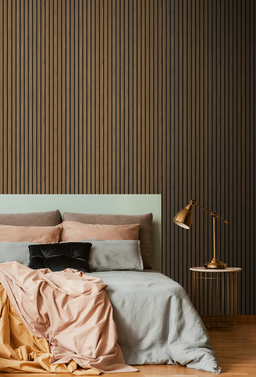 Sanders & Sanders behang houten wandpanelen 3d bruin - 50 x 900 cm - 935279 - vtwonen shop