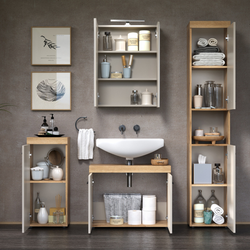 Calicosy - Badkamermeubelset ELLIE - beige 164x34x184 cm