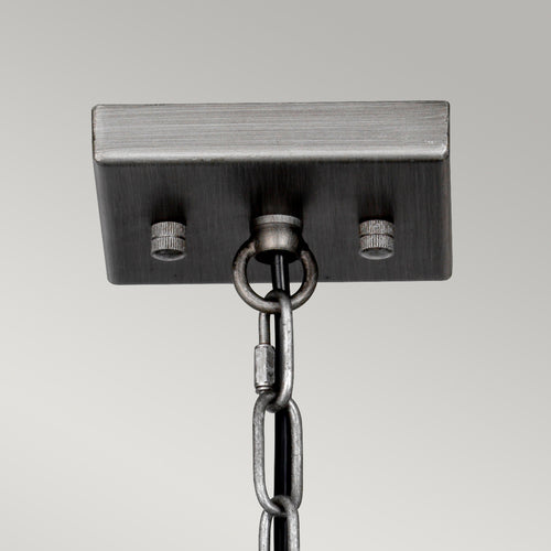 Louvre 4 Lichte Hanglamp Gunmetal Verf Afwerking