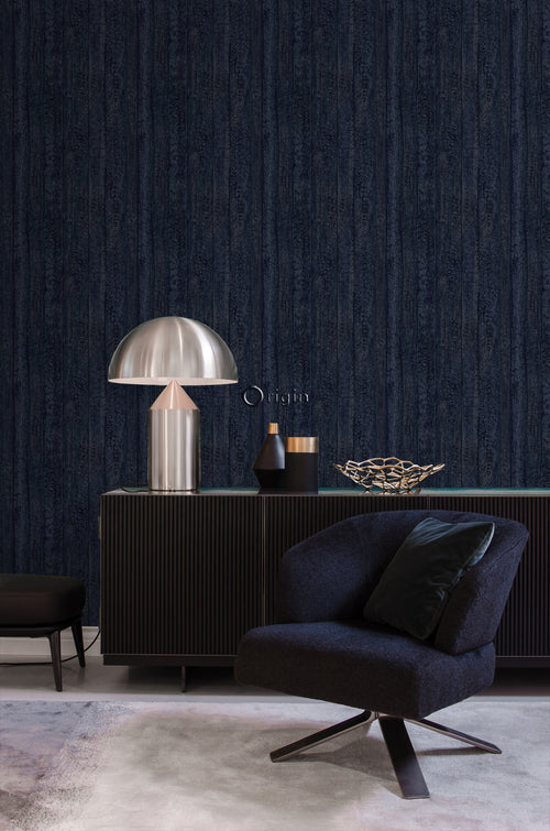 Origin Wallcoverings behang houtmotief donkerblauw - 53 cm x 10,05 m - 347532 - vtwonen shop