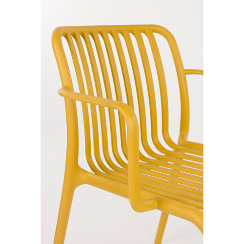 Housecraft Living Mante Tuinstoelen Armleuning Kunststof Geel - Set van 4 - vtwonen shop