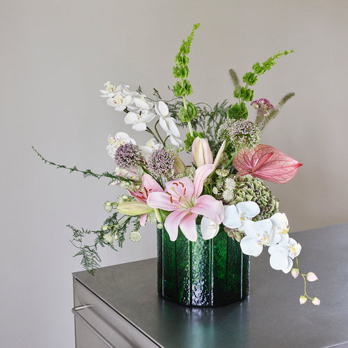 Hübsch vaas Emerald - glas - ø23xh20cm - vtwonen shop