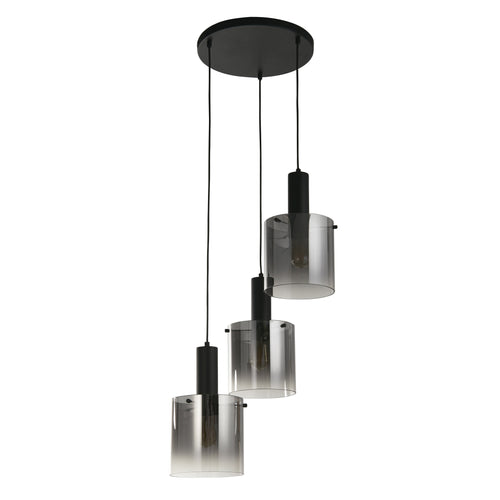 Searchlight hanglamp Sweden - 3 lichts - 47  x 150   cm - zwart