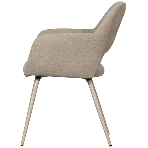 WOOOD eetkamerstoelen Jenny - Polyester - Naturel - Set van 6