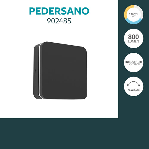 EGLO wandlamp buiten Pedersano - zwart
