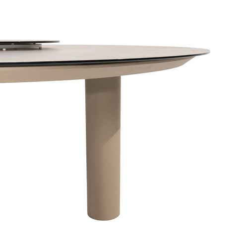 4 Seasons tuintafel Donato Ø160 cm latte incl Lazy Susan