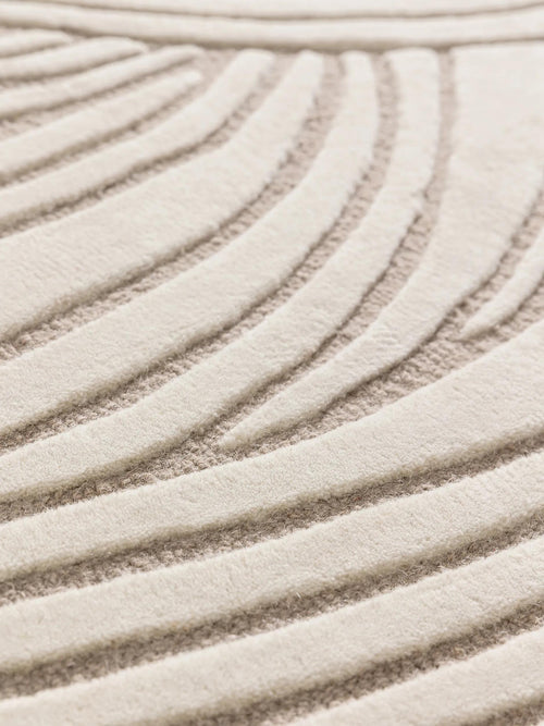benuta wollen vloerkleed Tess - crème/taupe - 200x300 cm