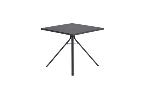 Rimini tafel - 80x80 cm - aluminium - carbon black - vtwonen shop