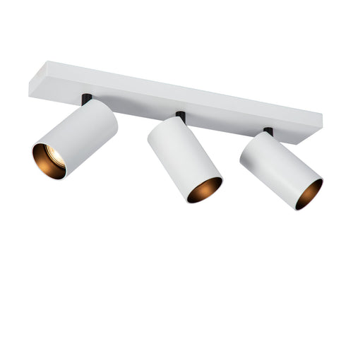 Atmooz plafondlamp Era 3 - wit - zwart binnenin - 42 x 13 x H 12 cm - GU10