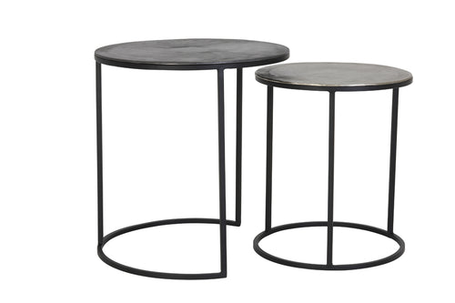 Light & Living bijzettafel TALCA - Ø49x50.5cm - zilver - Set van 2 - vtwonen shop