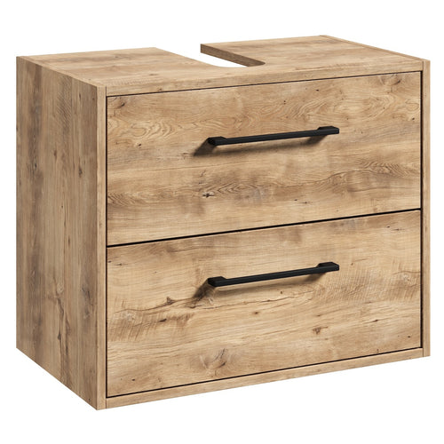 Badplaats Wastafelkast Florence 60 x 35 x 47 cm – Kastanje Eiken – Onderkast met Uitsparing