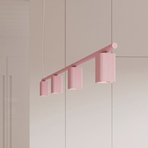 Sollux Lighting Kroonluchter RAYO 4 roze - 122x6x208cm
