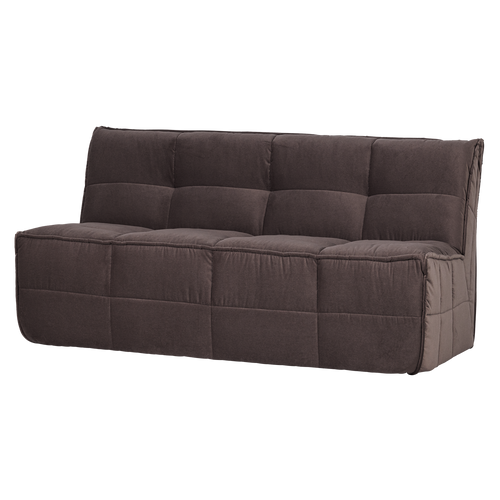 vtwonen Eetbankje Met Rugleuning 164cm Cluster - Velvet - Chocoladebruin - 86x164x75