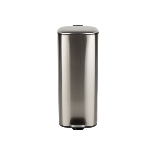Housecraft Living Mark Prullenbak met Pedaal 30 Liter – Soft Close Afvalbak RVS - Zilver