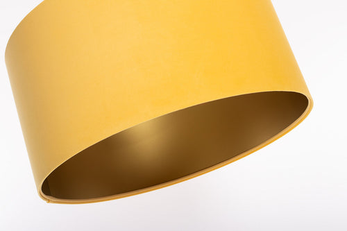 bpskoncept hanglamp Melora - velours & warm zonnegeel - Ø40 cm