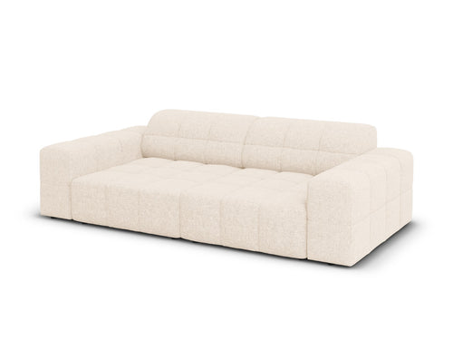 Cosmopolitan Design Bank Chicago 3-zits, chenille lichtbeige - 102x212x78cm