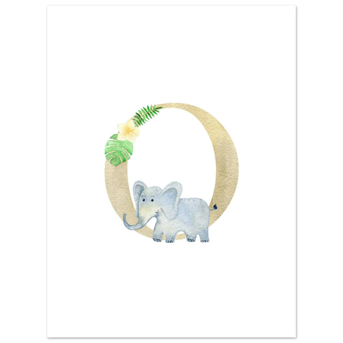 Artfulprints Poster Letter O kindernaam   - 30x40 cm - Meerkleurig