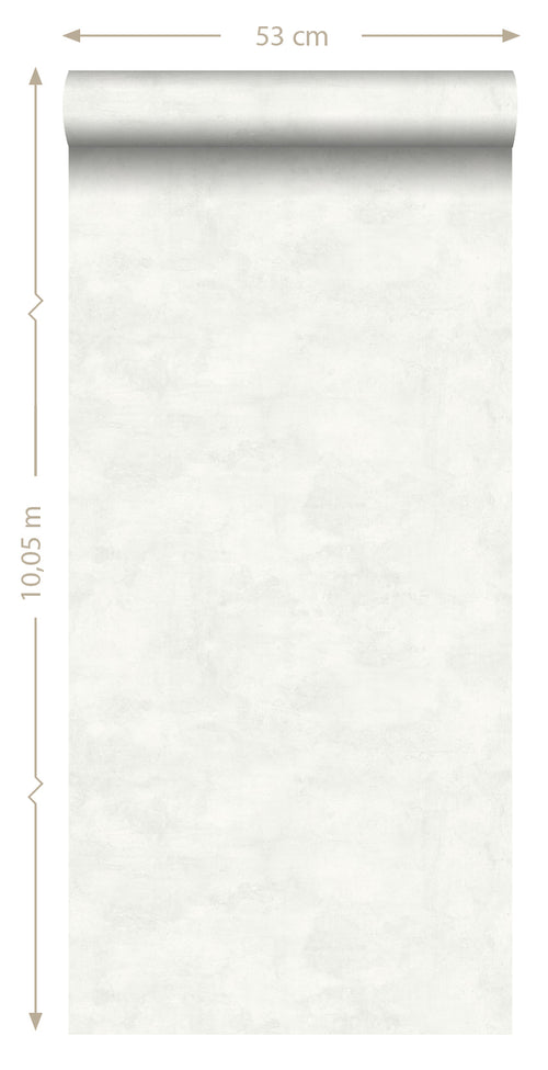 ESTAhome behang betonlook licht warm grijs en mat wit - 53 cm x 10.05 m - 138904