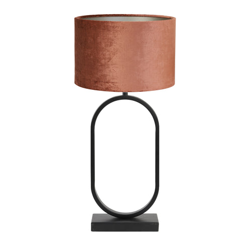 Light & Living tafellamp Jamiri/Gemstone - zwart, terra - 30x30x67cm