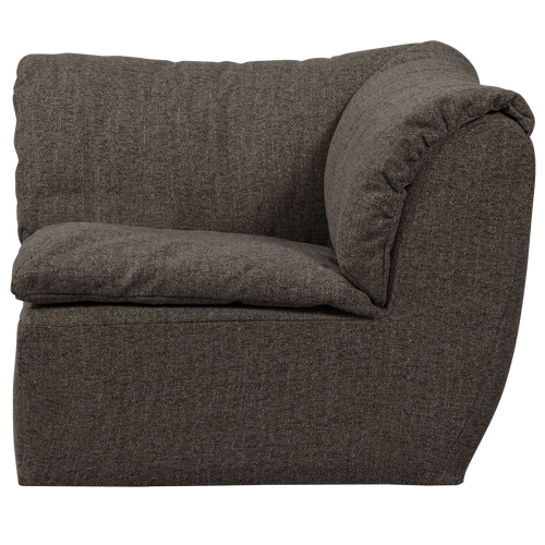 WOOOD hoekelement Baggy - Geweven Stof - Warmgrijs Melange - 81x96x96 - vtwonen shop